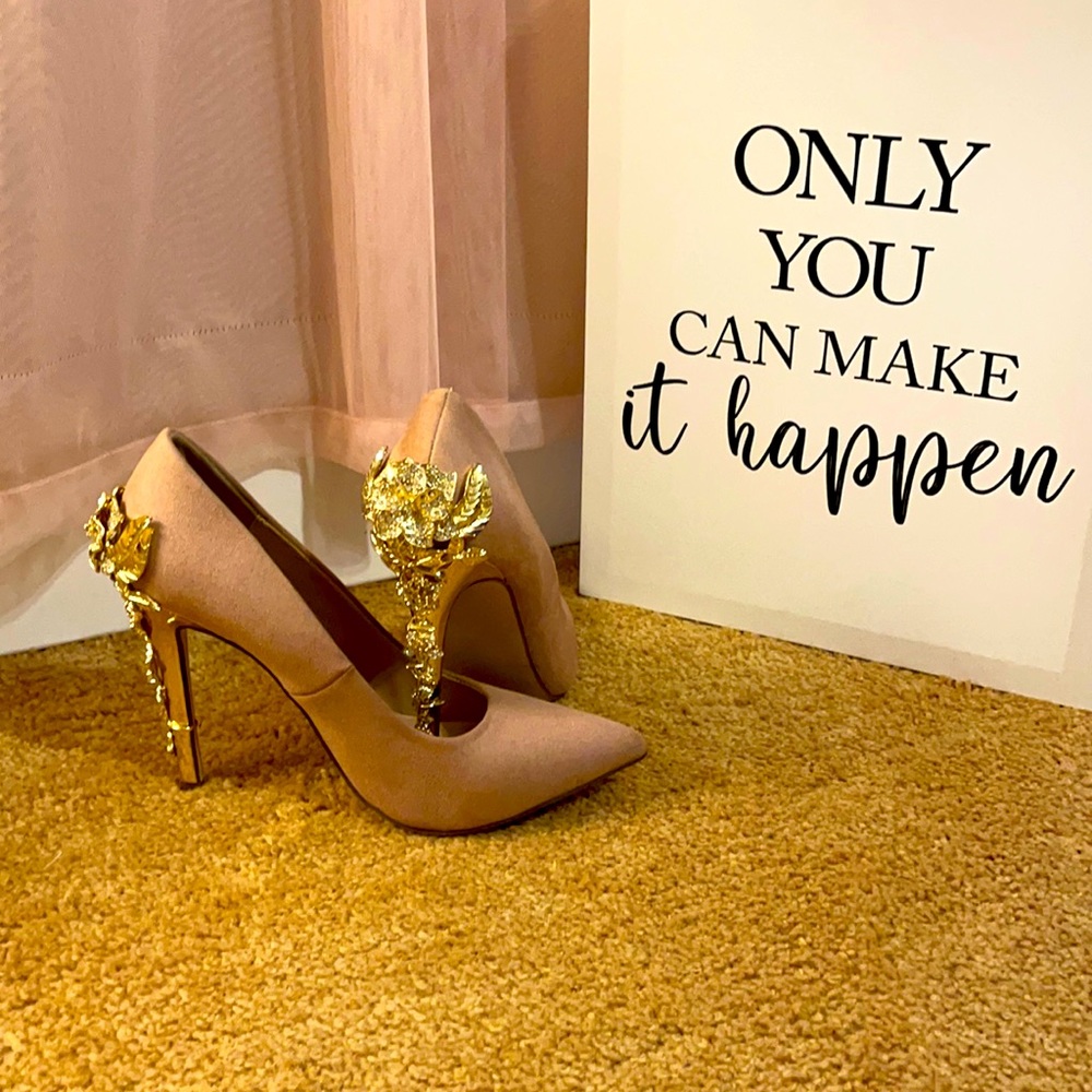 Rose Gold Engraved Stilettos